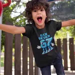 Six Seven Kids T-Shirt with fun monster design.