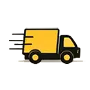 Bees Tees delivery truck in motion, showcasing eco-friendly transportation.